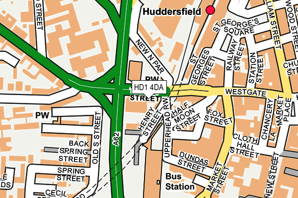 HD1 4DA map - OS OpenMap – Local (Ordnance Survey)