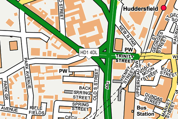 HD1 4DL map - OS OpenMap – Local (Ordnance Survey)