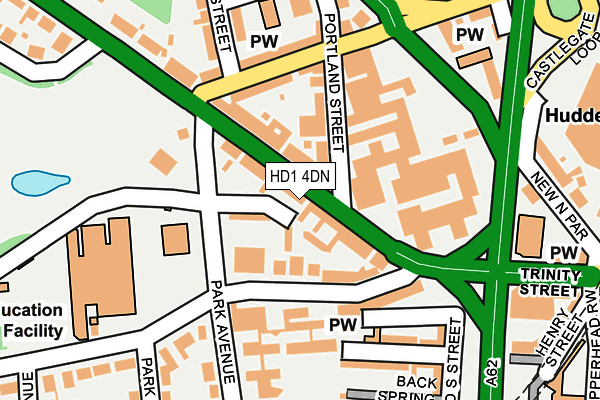 HD1 4DN map - OS OpenMap – Local (Ordnance Survey)