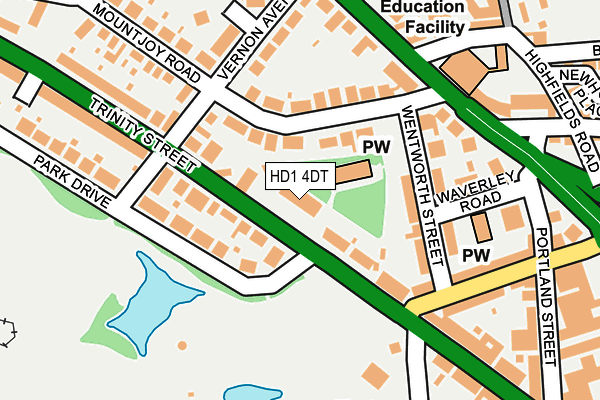 HD1 4DT map - OS OpenMap – Local (Ordnance Survey)