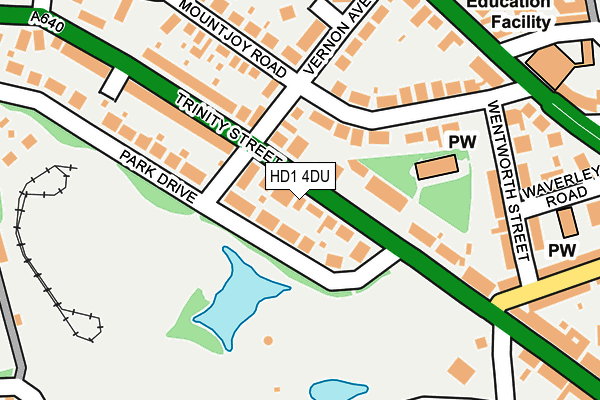 HD1 4DU map - OS OpenMap – Local (Ordnance Survey)