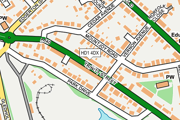 HD1 4DX map - OS OpenMap – Local (Ordnance Survey)