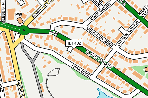 HD1 4DZ map - OS OpenMap – Local (Ordnance Survey)