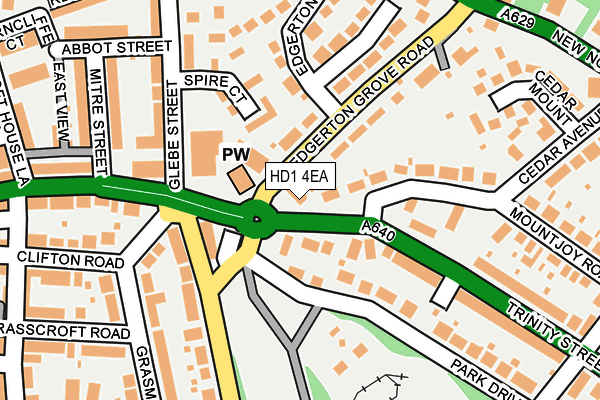 HD1 4EA map - OS OpenMap – Local (Ordnance Survey)