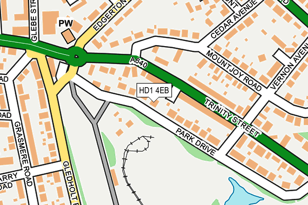HD1 4EB map - OS OpenMap – Local (Ordnance Survey)