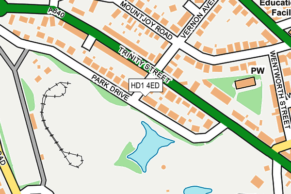 HD1 4ED map - OS OpenMap – Local (Ordnance Survey)