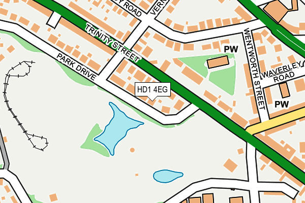 HD1 4EG map - OS OpenMap – Local (Ordnance Survey)