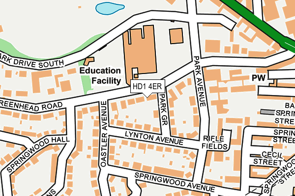 HD1 4ER map - OS OpenMap – Local (Ordnance Survey)