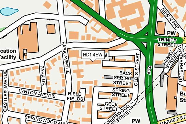 HD1 4EW map - OS OpenMap – Local (Ordnance Survey)