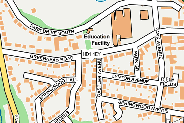 HD1 4EY map - OS OpenMap – Local (Ordnance Survey)