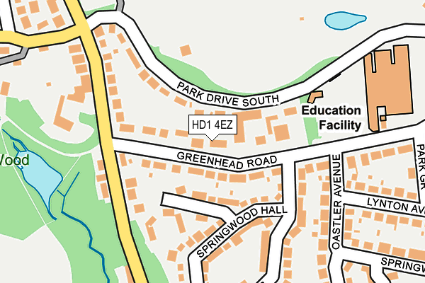 HD1 4EZ map - OS OpenMap – Local (Ordnance Survey)