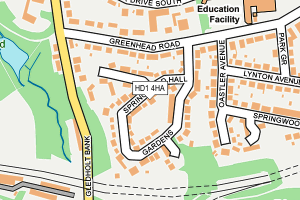 HD1 4HA map - OS OpenMap – Local (Ordnance Survey)