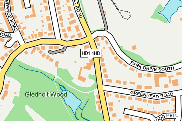 HD1 4HD map - OS OpenMap – Local (Ordnance Survey)