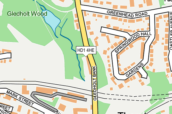 HD1 4HE map - OS OpenMap – Local (Ordnance Survey)