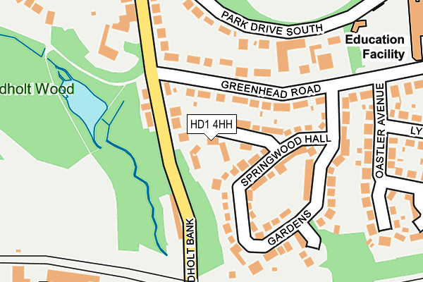 HD1 4HH map - OS OpenMap – Local (Ordnance Survey)