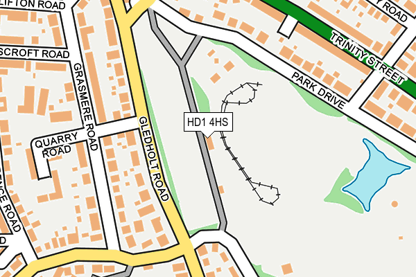 HD1 4HS map - OS OpenMap – Local (Ordnance Survey)