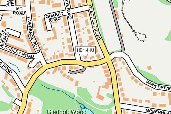 HD1 4HU map - OS OpenMap – Local (Ordnance Survey)