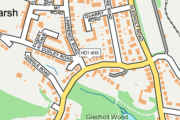 HD1 4HX map - OS OpenMap – Local (Ordnance Survey)