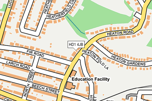 HD1 4JB map - OS OpenMap – Local (Ordnance Survey)