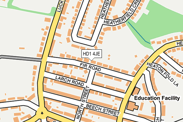 HD1 4JE map - OS OpenMap – Local (Ordnance Survey)