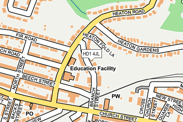 HD1 4JL map - OS OpenMap – Local (Ordnance Survey)