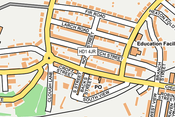 HD1 4JR map - OS OpenMap – Local (Ordnance Survey)