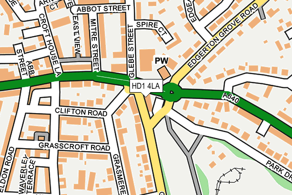 HD1 4LA map - OS OpenMap – Local (Ordnance Survey)