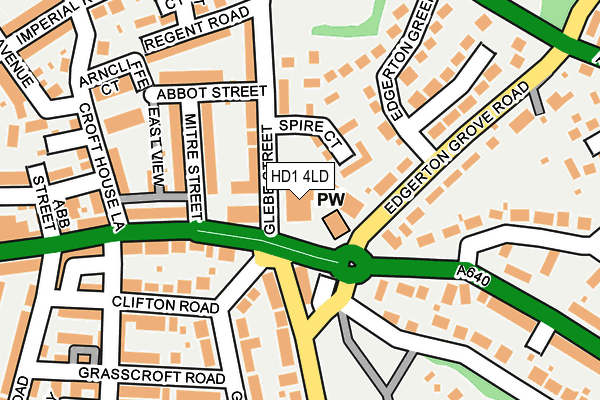 HD1 4LD map - OS OpenMap – Local (Ordnance Survey)