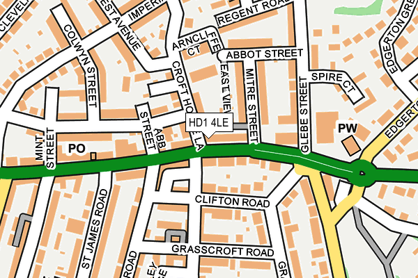 HD1 4LE map - OS OpenMap – Local (Ordnance Survey)