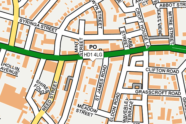 HD1 4LG map - OS OpenMap – Local (Ordnance Survey)