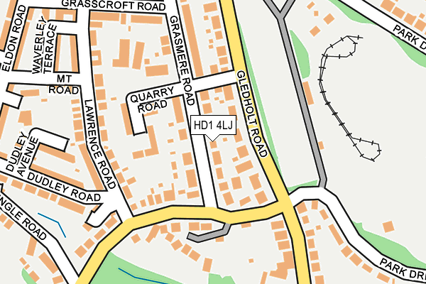 HD1 4LJ map - OS OpenMap – Local (Ordnance Survey)