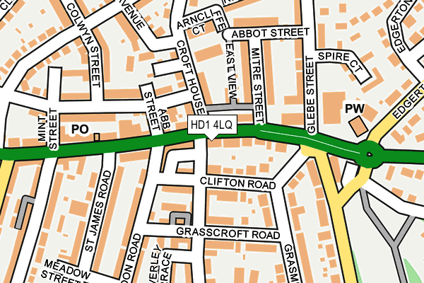 HD1 4LQ map - OS OpenMap – Local (Ordnance Survey)
