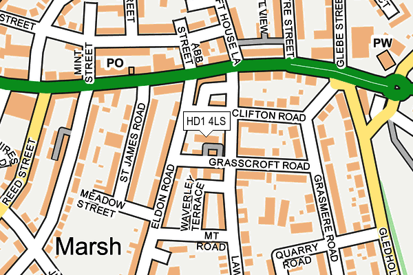 HD1 4LS map - OS OpenMap – Local (Ordnance Survey)