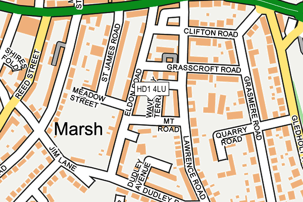 HD1 4LU map - OS OpenMap – Local (Ordnance Survey)