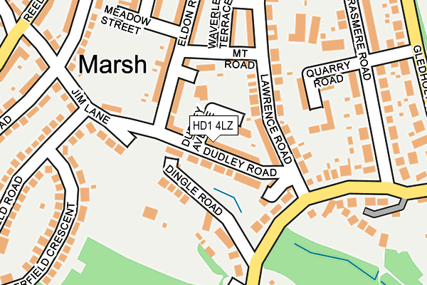 HD1 4LZ map - OS OpenMap – Local (Ordnance Survey)