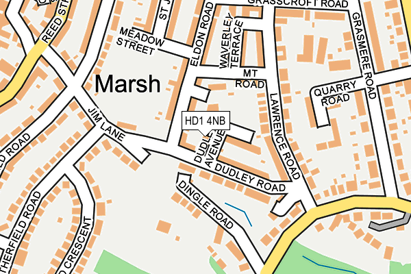 HD1 4NB map - OS OpenMap – Local (Ordnance Survey)