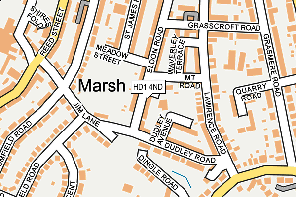 HD1 4ND map - OS OpenMap – Local (Ordnance Survey)