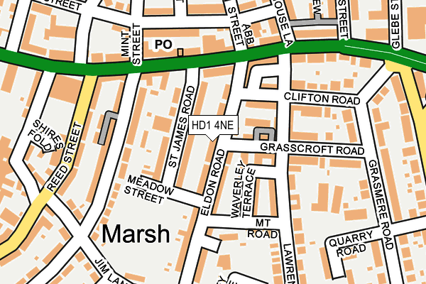 HD1 4NE map - OS OpenMap – Local (Ordnance Survey)