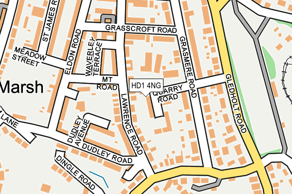 HD1 4NG map - OS OpenMap – Local (Ordnance Survey)