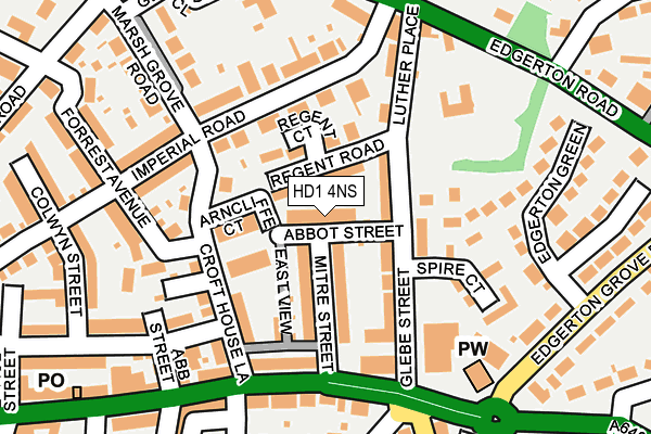 HD1 4NS map - OS OpenMap – Local (Ordnance Survey)