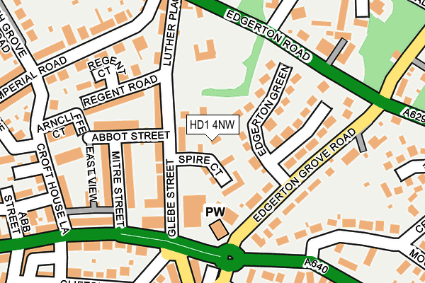 HD1 4NW map - OS OpenMap – Local (Ordnance Survey)