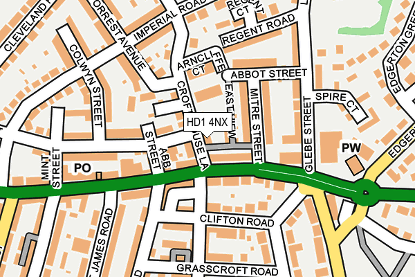HD1 4NX map - OS OpenMap – Local (Ordnance Survey)