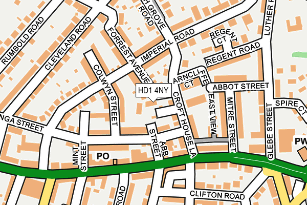 HD1 4NY map - OS OpenMap – Local (Ordnance Survey)