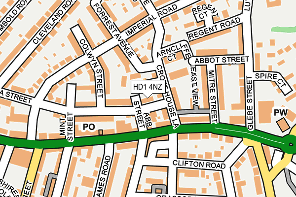HD1 4NZ map - OS OpenMap – Local (Ordnance Survey)