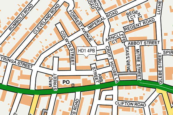 HD1 4PB map - OS OpenMap – Local (Ordnance Survey)