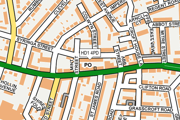 HD1 4PD map - OS OpenMap – Local (Ordnance Survey)