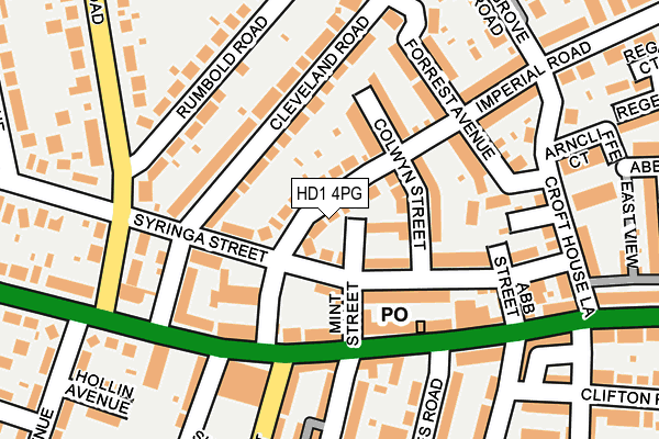 HD1 4PG map - OS OpenMap – Local (Ordnance Survey)