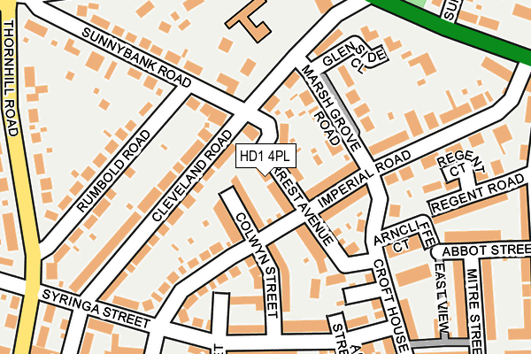 HD1 4PL map - OS OpenMap – Local (Ordnance Survey)