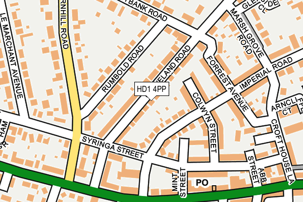 HD1 4PP map - OS OpenMap – Local (Ordnance Survey)