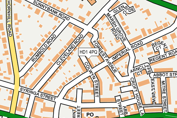 HD1 4PQ map - OS OpenMap – Local (Ordnance Survey)